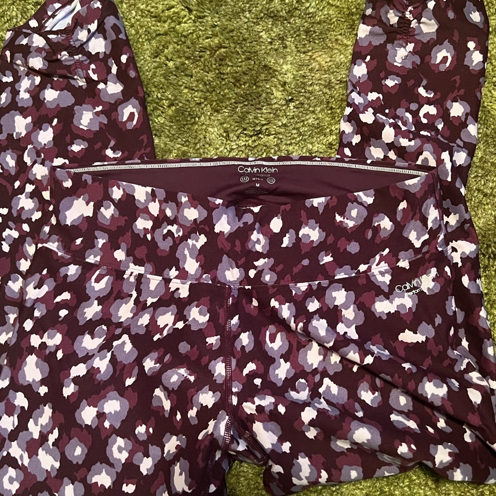 Maroon/Purple Calvin Klein Performance Leggings